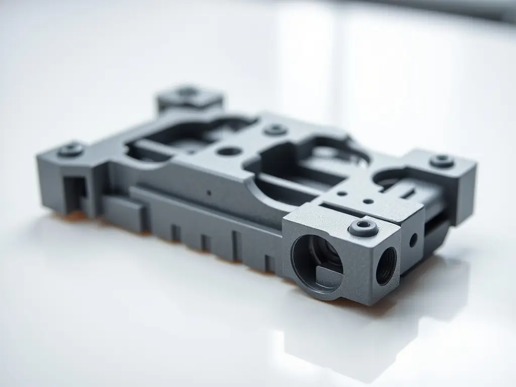 A close-up shot of a 3D printed part made from carbon fiber, showcasing the optimized design and material properties achieved through Brisbane 3D Printing's CAD services.